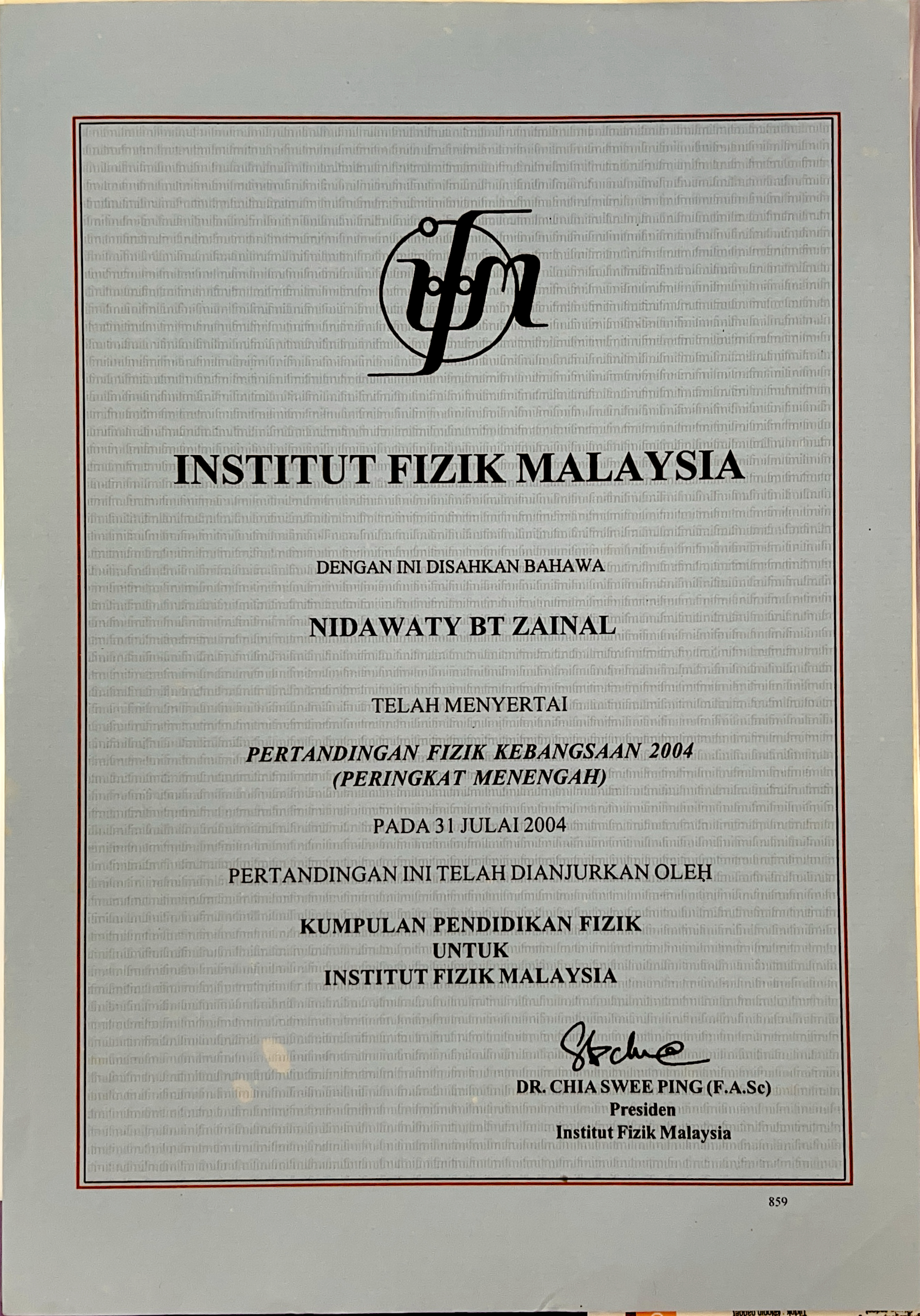 institut fizik malaysia page 0001